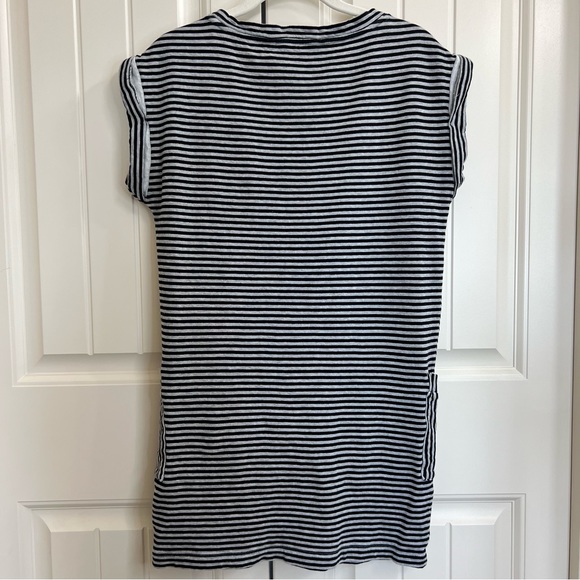 Athleta Ease Up Sweatshirt Dress in Gray/Black Stripe, Size XS - Picture 7 of 7